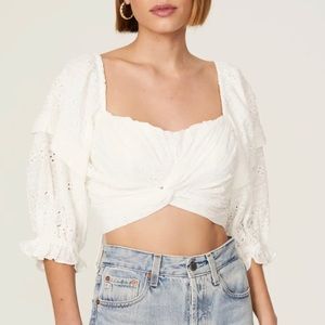 Marissa Web Eyelet Crop Top
